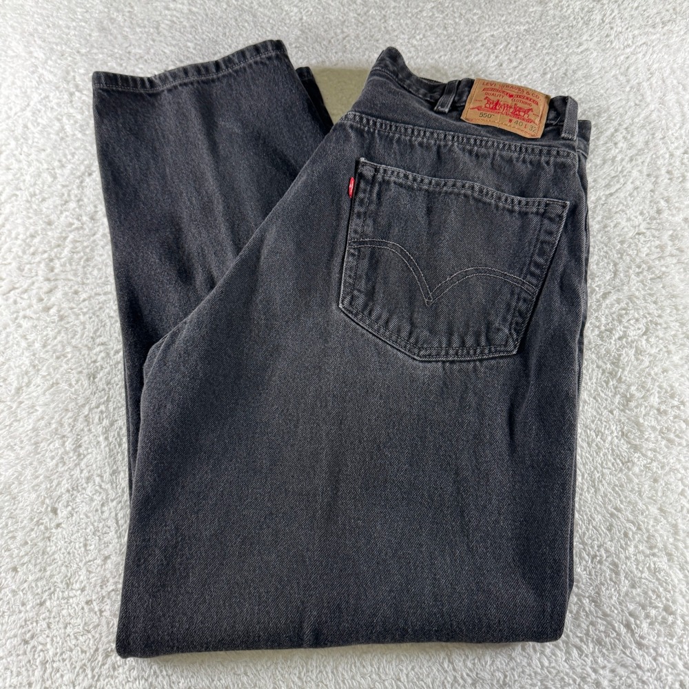 VTG Y2K 2000s Levi's 550 Relaxed Fit Straight Leg Red Tab Denim Jeans 40x32